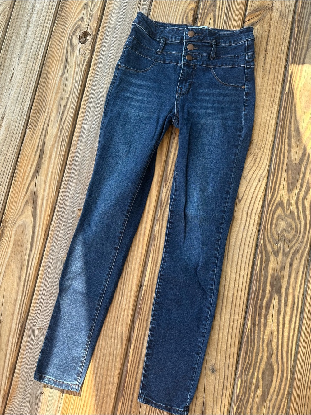 refuge Dark Wash High-Rise Skinny Jeans
